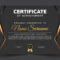 Luxury Dark Diploma Certificate Achievement Template – GraphicsFamily With Template For Certificate Of Award