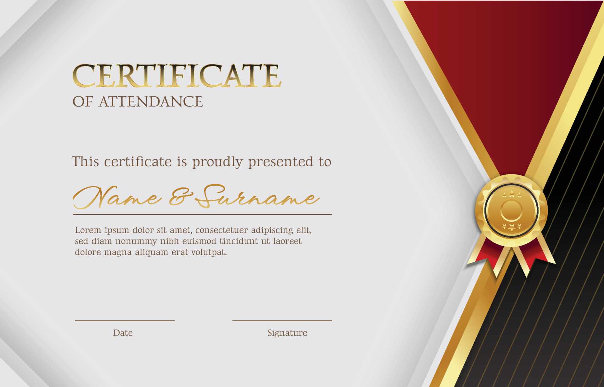 Luxury Workshop Certificate Template 10 Vector Art at Vecteezy Within Workshop Certificate Template