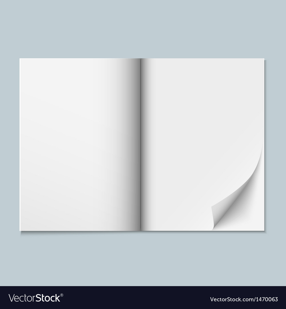 Magazine template with blank pages Royalty Free Vector Image Regarding Blank Magazine Spread Template