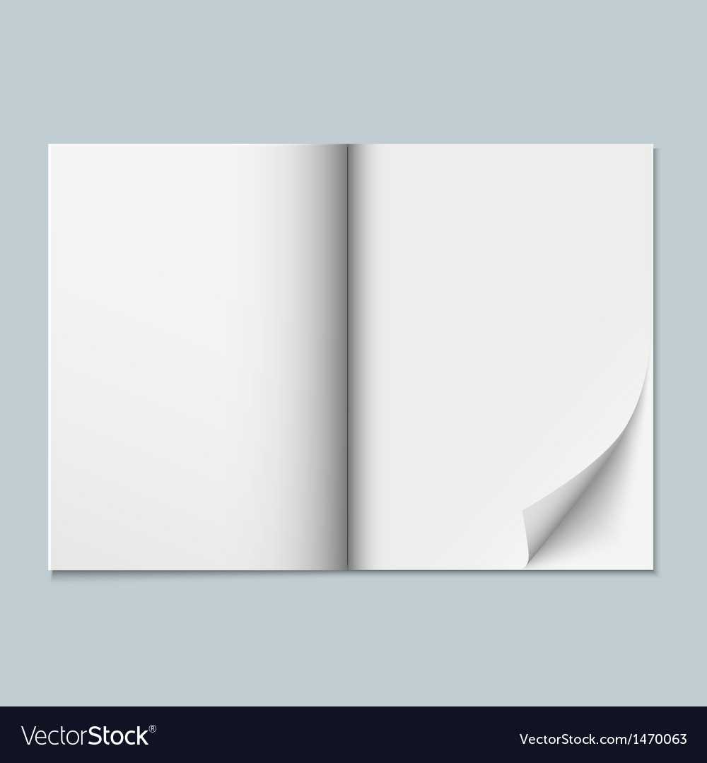 Magazine template with blank pages Royalty Free Vector Image Regarding Blank Magazine Spread Template