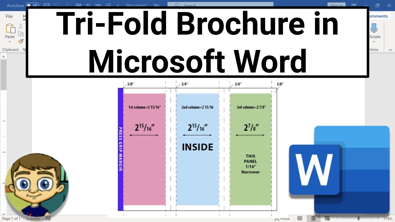 Make a Tri-fold Brochure in Word Throughout Free Tri Fold Brochure Templates Microsoft Word