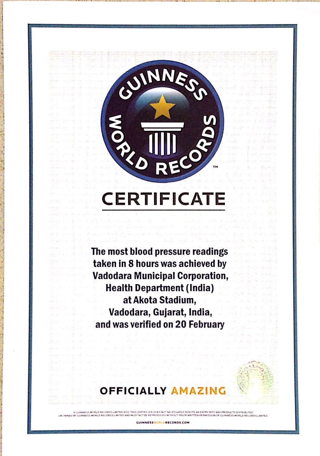 Make your own guinness world record by Gljubinje  Fiverr For Guinness World Record Certificate Template