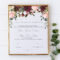 Marriage Certificate Template Burgundy And Blush Floral – Etsy