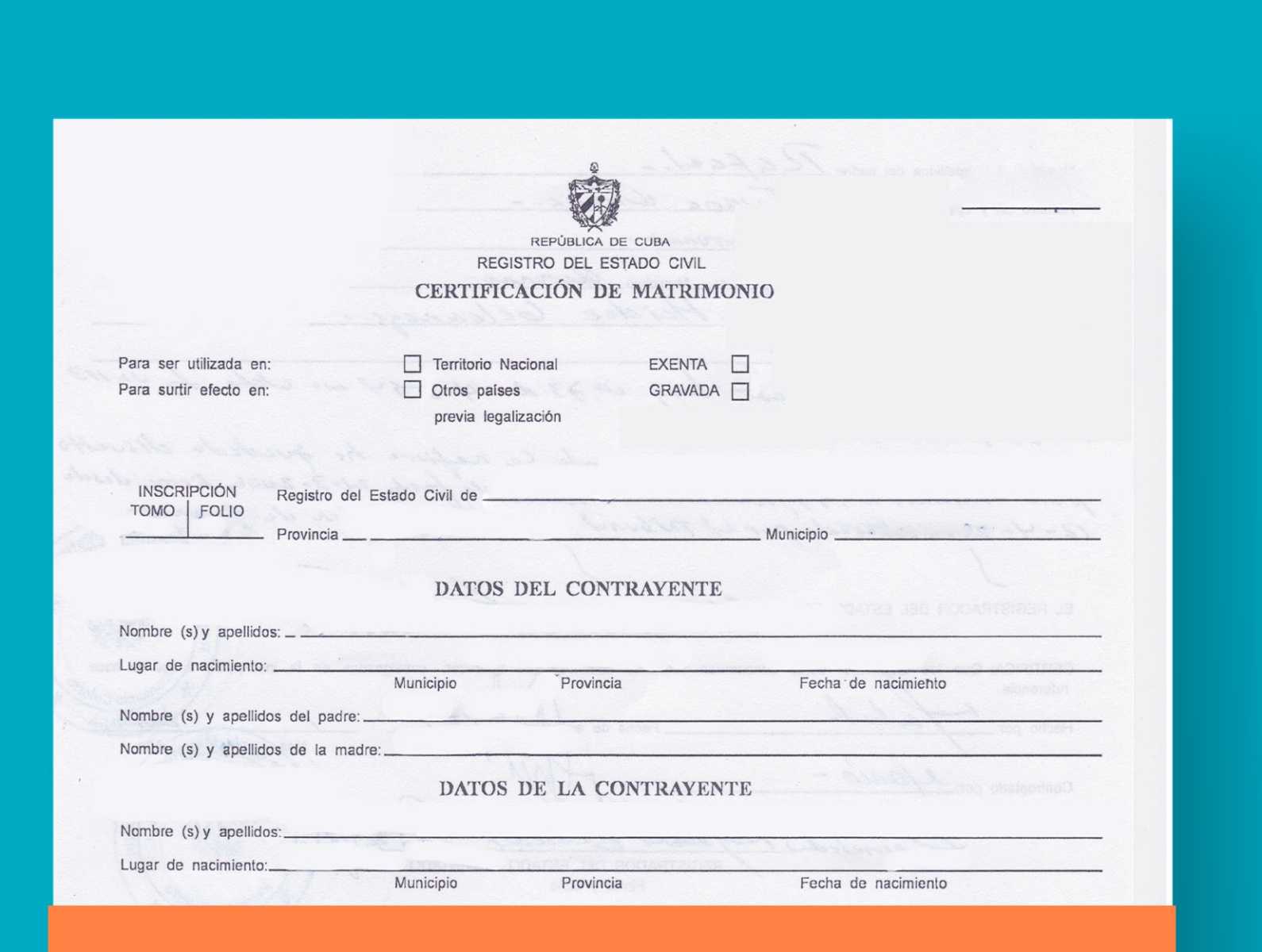 Marriage Certificate Template Cuba By Universal Translation  In Marriage Certificate Translation Template