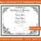 Marriage Certificate Template – Etsy