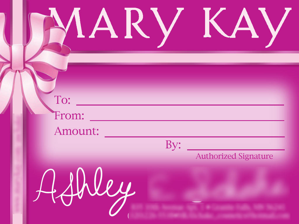 Mary Kay Gift Certificate by meganleigh10 on DeviantArt Regarding Mary Kay Gift Certificate Template