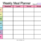 Meal Planners: Printable Weekly Menu Templates (PDF) – DIY  In Blank Meal Plan Template