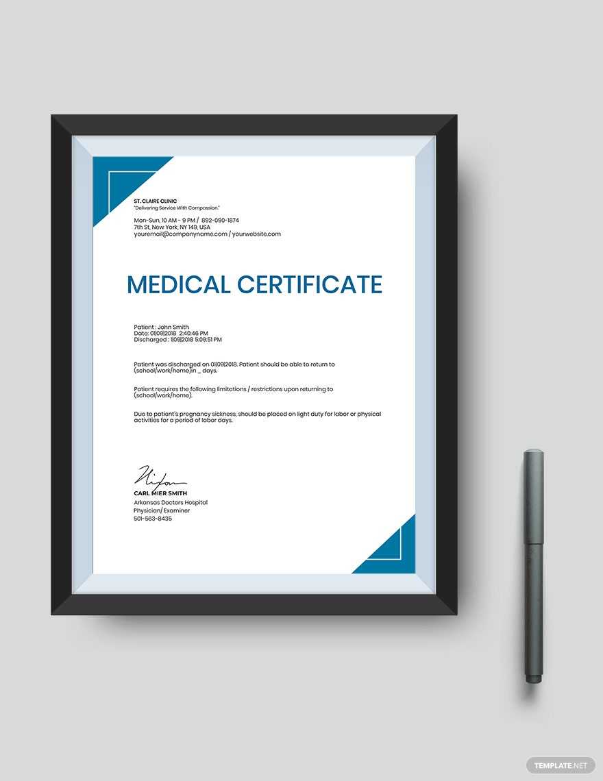 Medical Certificates Templates Psd – Design, Free, Download  For Fake Medical Certificate Template Download