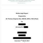MedicoLegal Reporting – Mr Thomas Chapman With Medical Legal Report Template