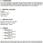 Meeting Minutes Report Template - Free Report Templates