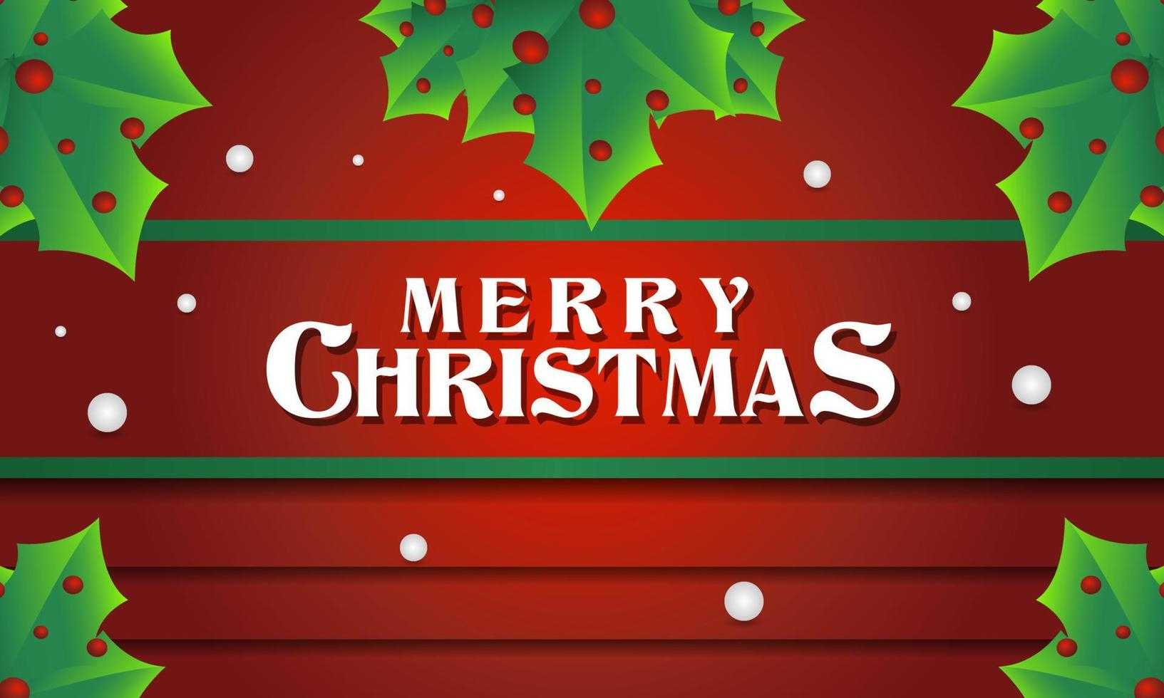 Merry Christmas Banner template with red wood background 10  For Merry Christmas Banner Template