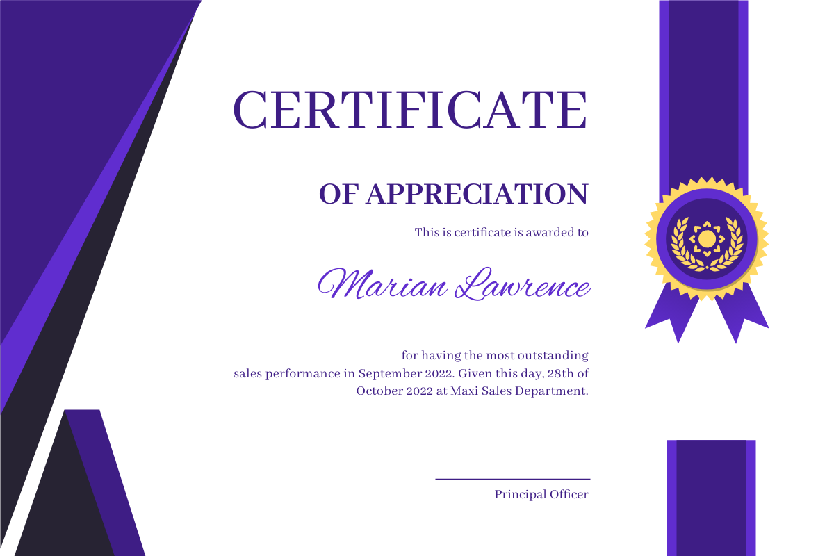 Meteorite Certificate Of Appreciation  Certificate Template With Regard To Gratitude Certificate Template