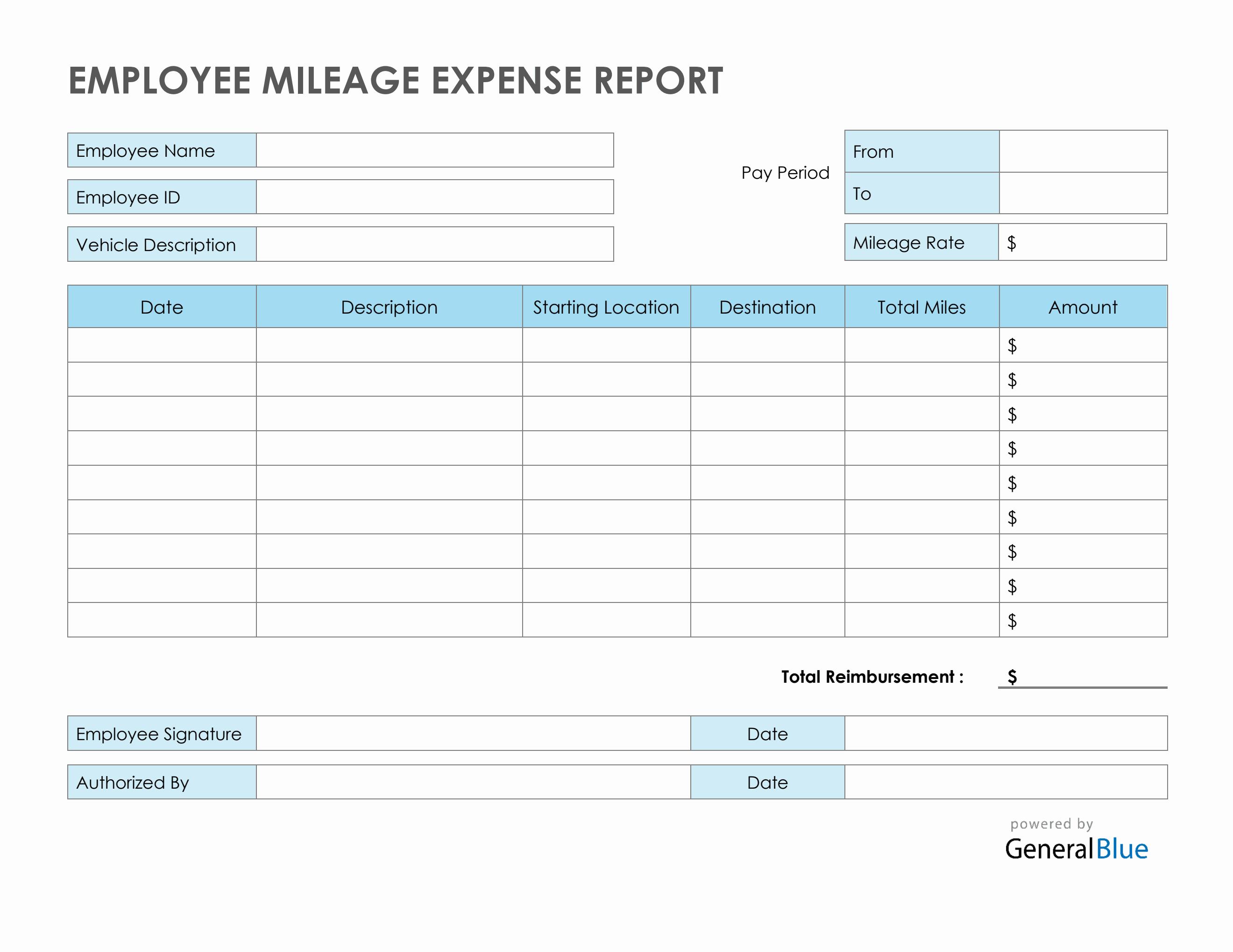 Mileage Expense Templates Within Microsoft Word Expense Report Template