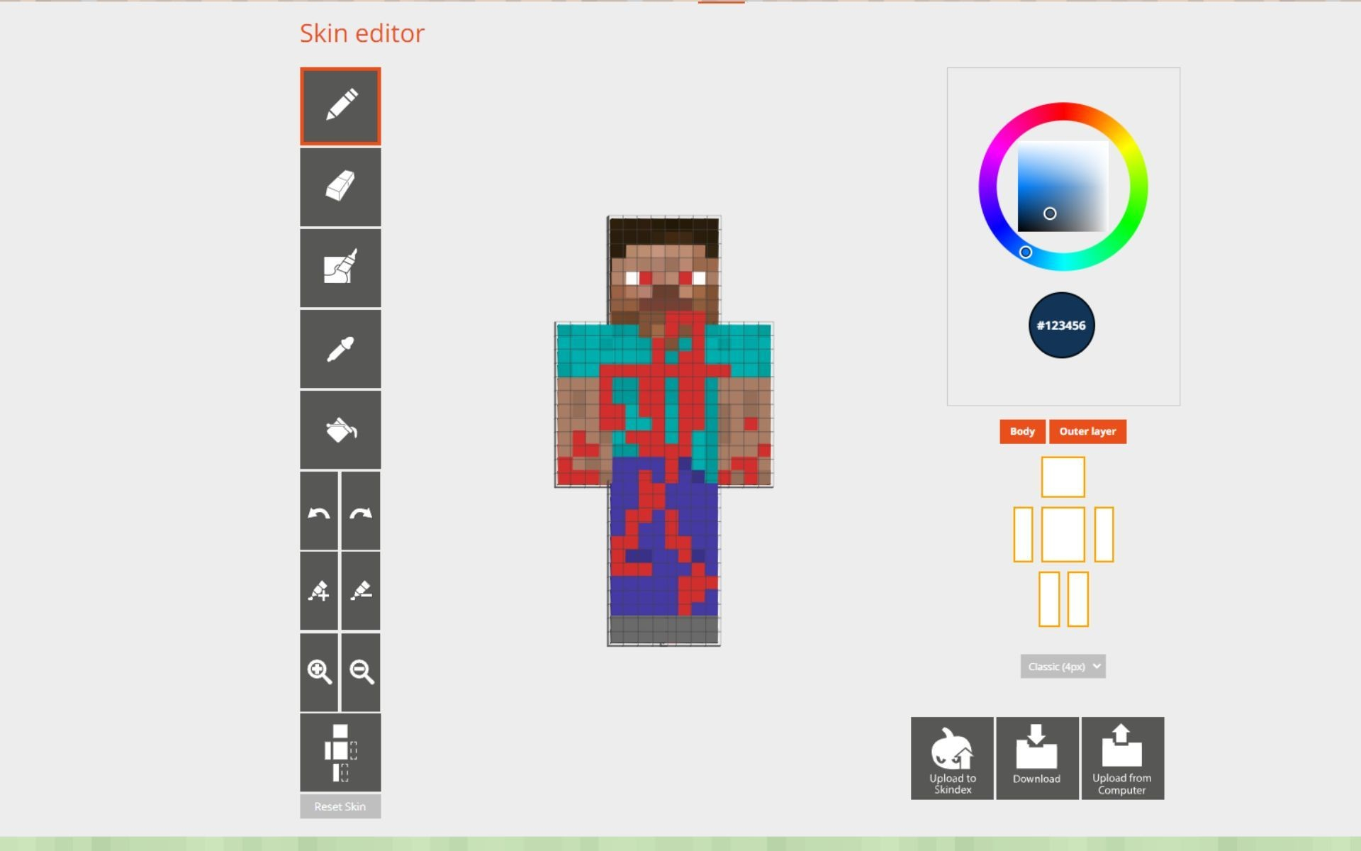 Minecraft Skin Maker: How to make your own skins With Regard To Minecraft Blank Skin Template