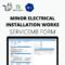 Minor Electrical Installation Works Certificate For ServiceM10 Regarding Minor Electrical Installation Works Certificate Template