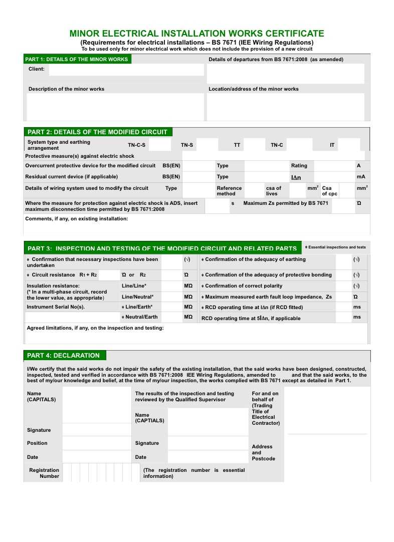 Minor-Electrical-Installation-Works-Certificate - Notability Gallery With Minor Electrical Installation Works Certificate Template