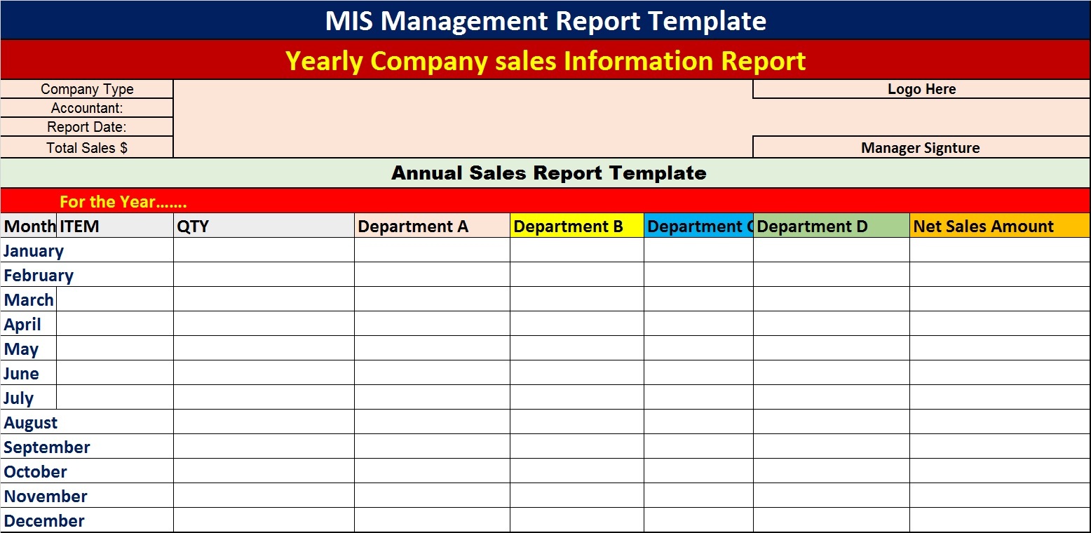 MIS Management Report Template - Free Report Templates Pertaining To Mi Report Template