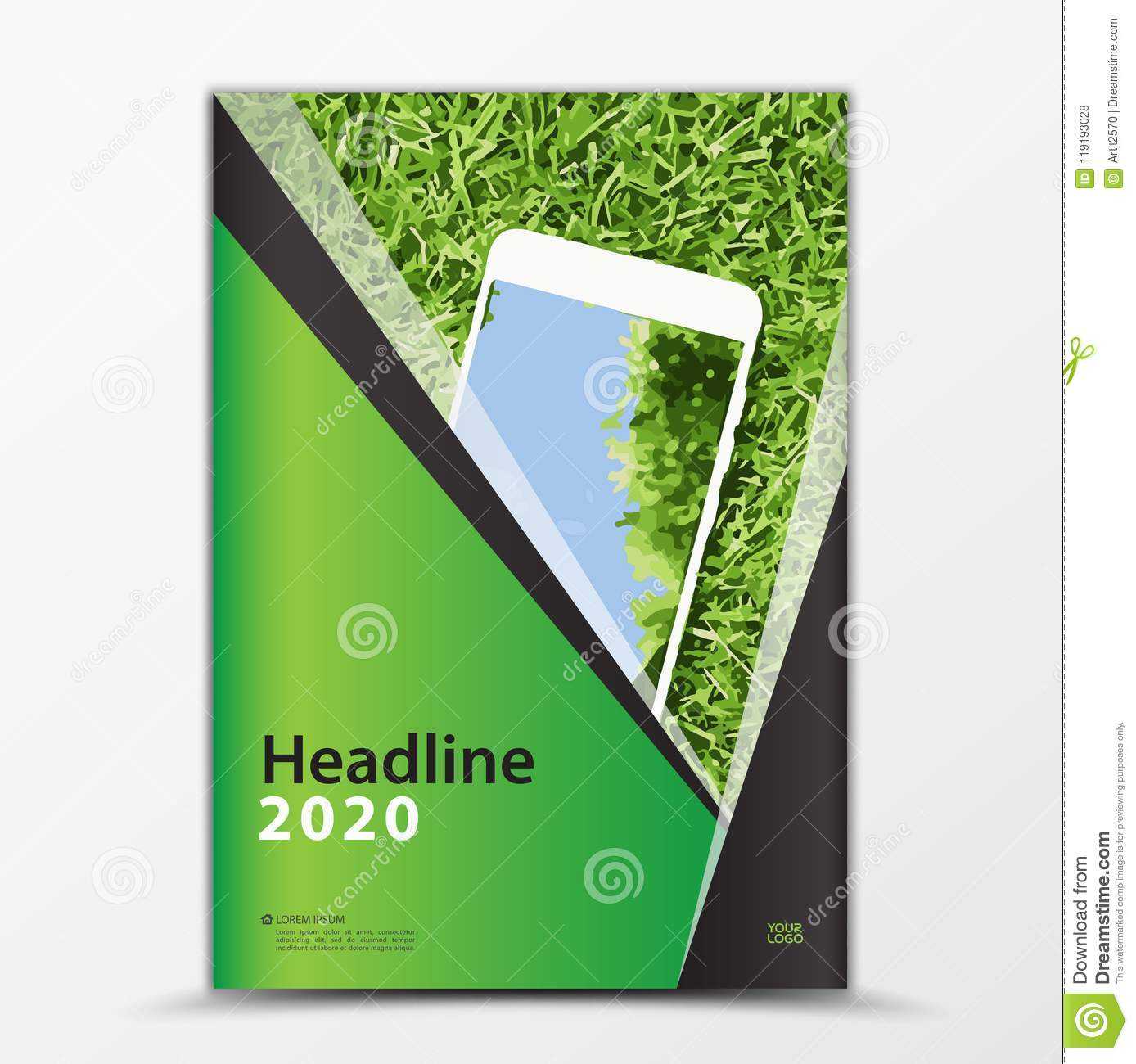 Mobile Apps Flyer, Cover Design, Smartphon Ad, Annual Report Cover