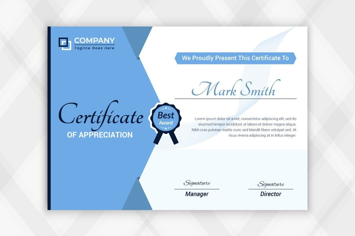 Modern Award Certificate Design Template In Award Certificate Design Template