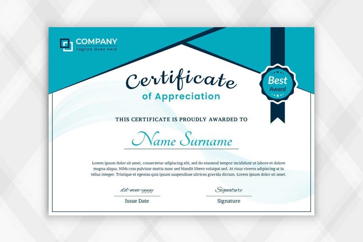 Modern Award Certificate Design Template Throughout Award Certificate Design Template