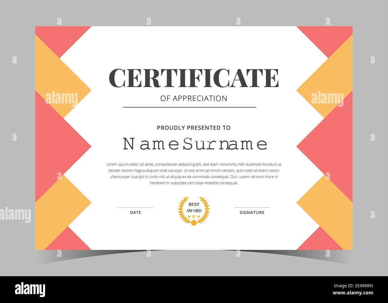 modern certificate template