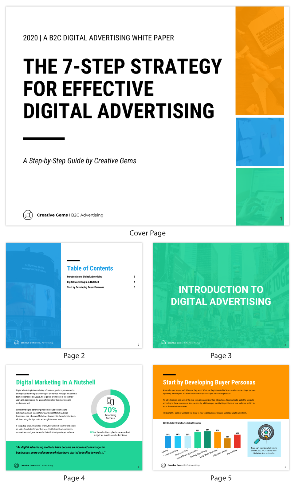 Modern Digital Marketing White Paper Template Pertaining To White Paper Report Template