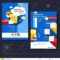 Modern Flat Design Flyer Template For Social Media Concept Stock  Throughout Social Media Brochure Template