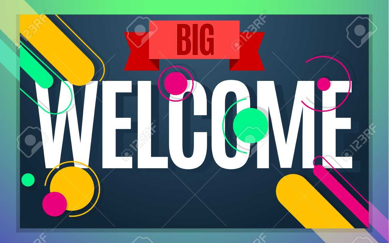 Modern Style Welcome Banner Color Design