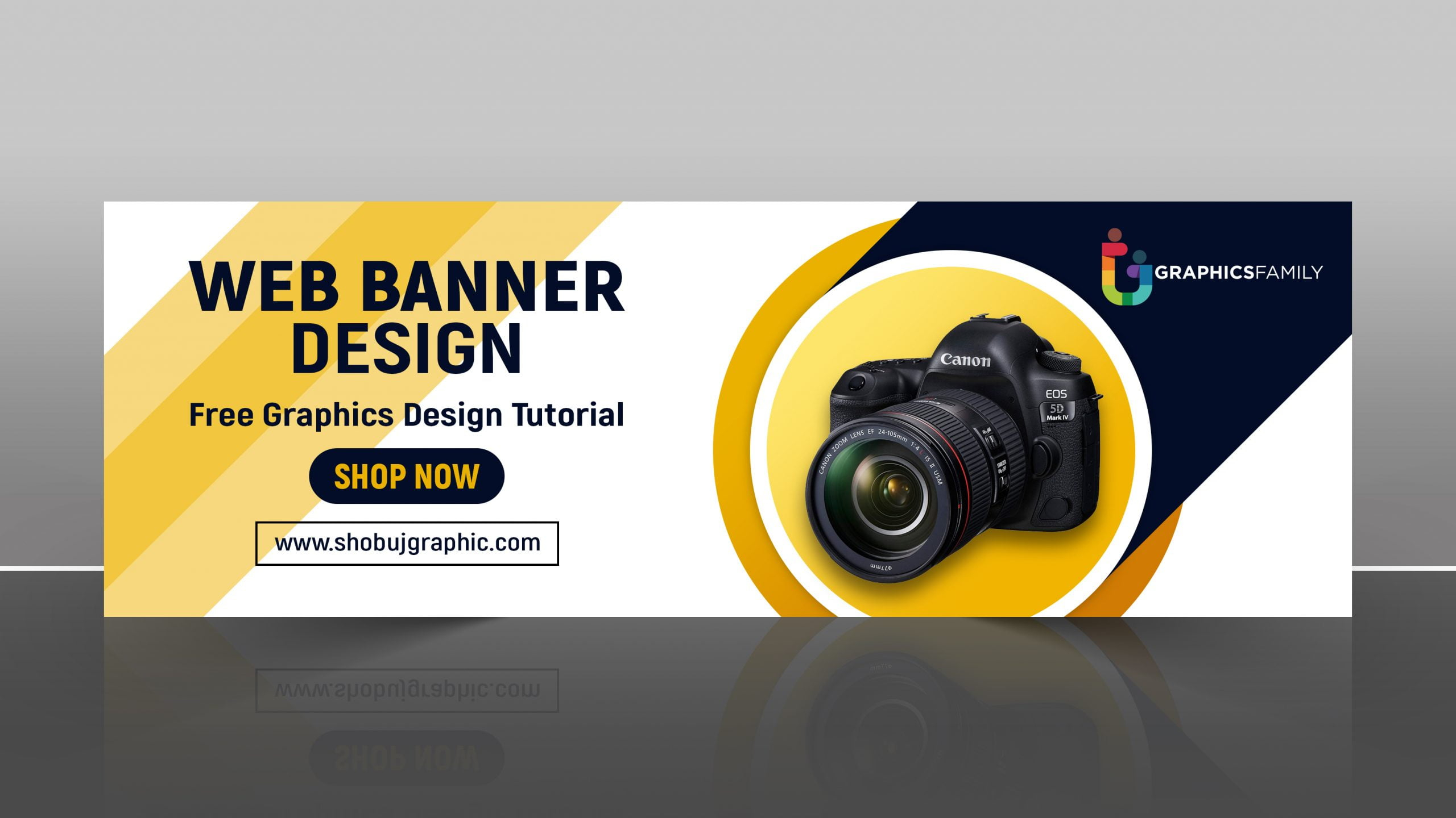 Modern Web Banner For Photography free psd template – GraphicsFamily With Regard To Photography Banner Template