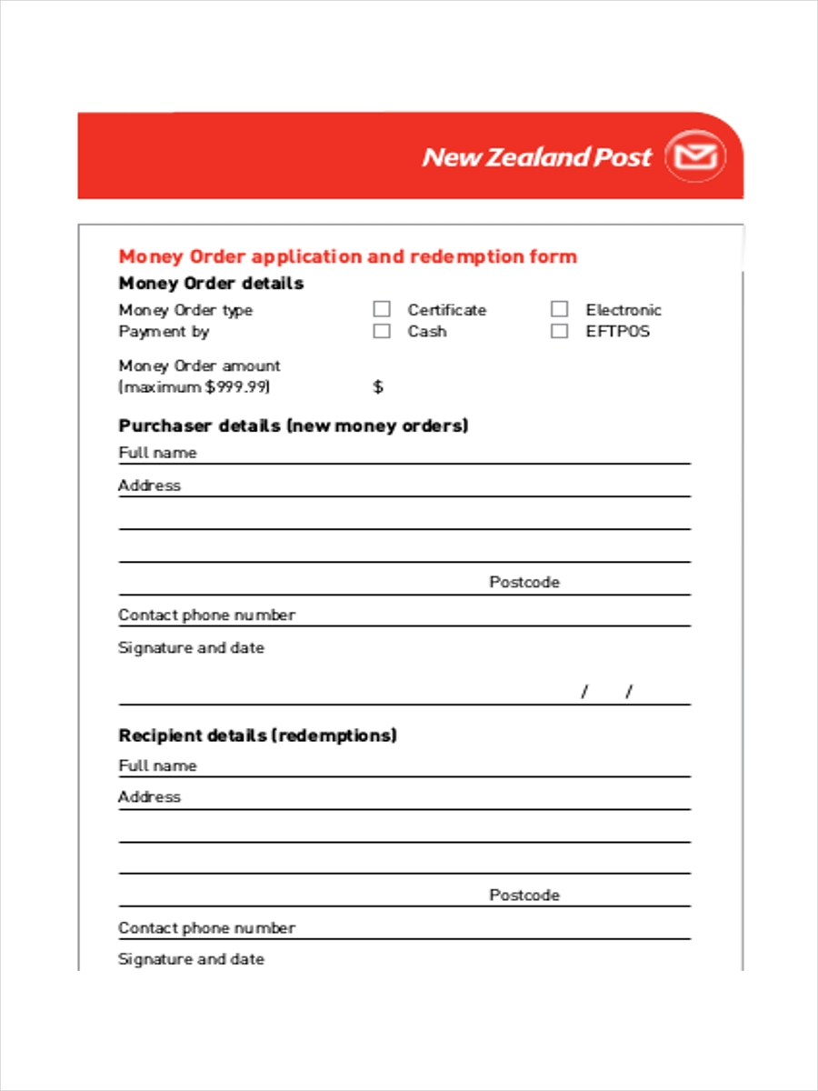 Money Order - 10+ Examples, Format, Pdf  Examples Inside Blank Money Order Template