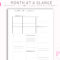 Month At A Glance Planner Printable Template One Page Monthly – Etsy Regarding Month At A Glance Blank Calendar Template