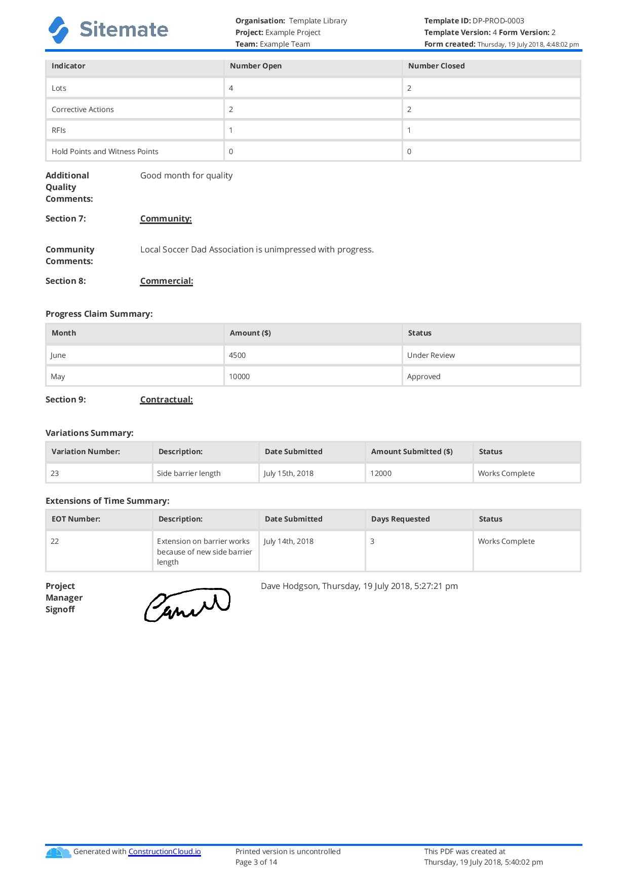 Monthly Construction Progress Report template: Use this template free Throughout Monthly Progress Report Template