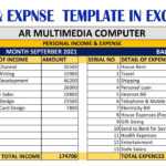 Monthly Income And Expense Account Sheet In Excel 10  Budget Spreadsheet  Template In Excel BY AR For Monthly Expense Report Template Excel