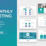 Monthly Meeting Free PowerPoint Template Nulivo Market With Regard To Monthly Report Template Ppt