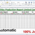 Monthly Production Report Limited Company For Microsoft Excel Advance  Formula Intended For Monthly Productivity Report Template
