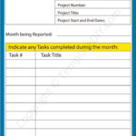 Monthly Report Template Blank Printable [PDF, Excel & Word] For Shop Report Template