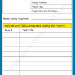 Monthly Report Template Blank Printable [PDF, Excel & Word] Inside Monthly Program Report Template