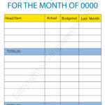 Monthly Report Template Blank Printable [PDF, Excel & Word]