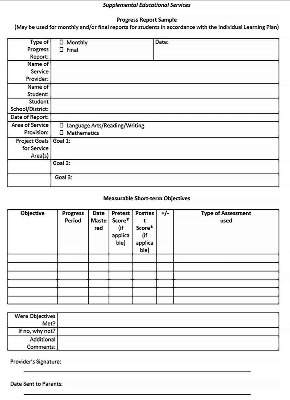 Monthly Student Report Template - culturopedia For Pupil Report Template