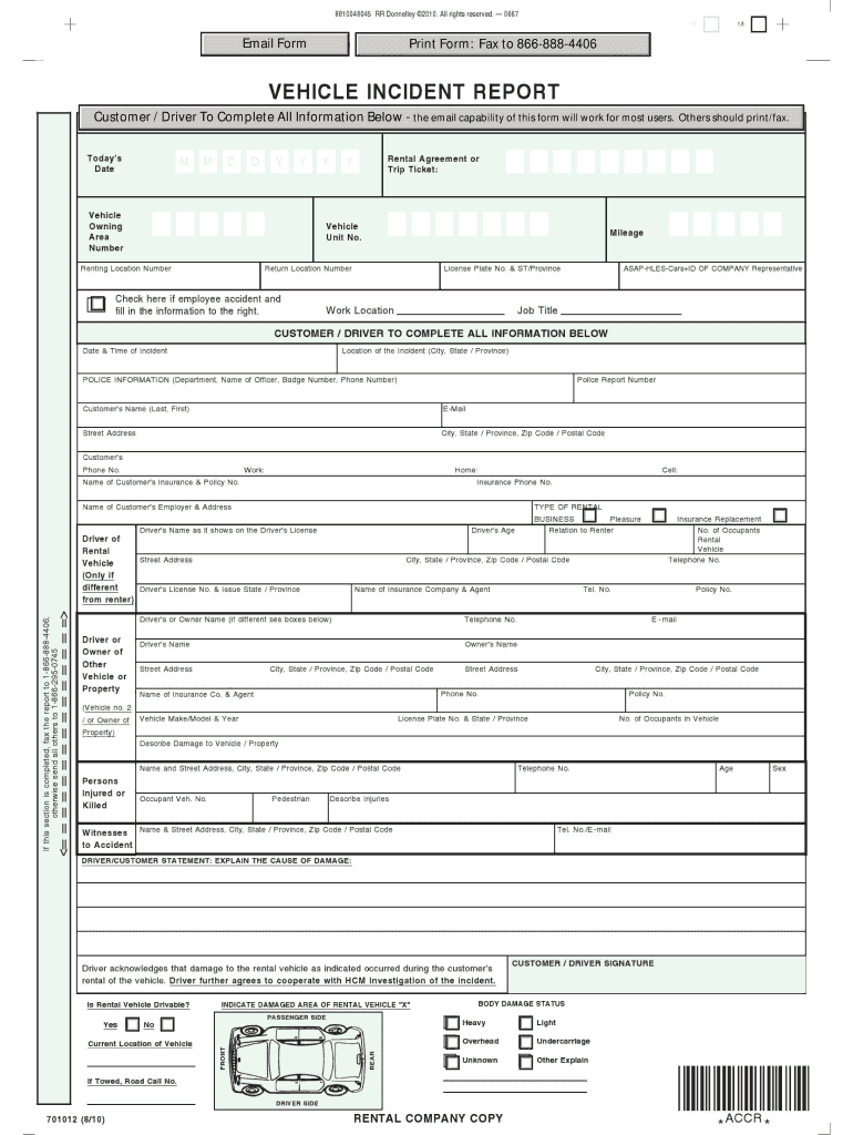 Motor Vehicle Accident Report - Fill Online, Printable, Fillable  For Vehicle Accident Report Form Template