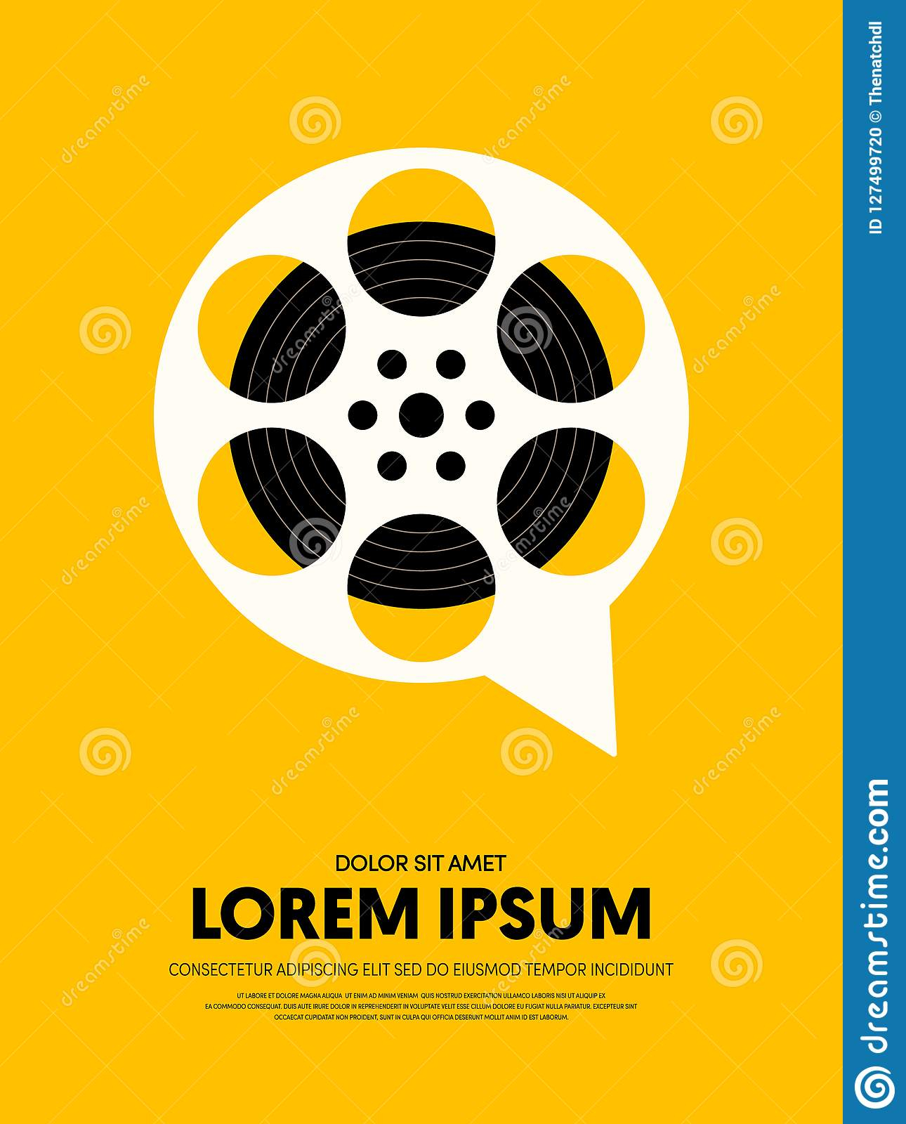 Movie and Film Festival Poster Template Design Modern Retro  Inside Film Festival Brochure Template