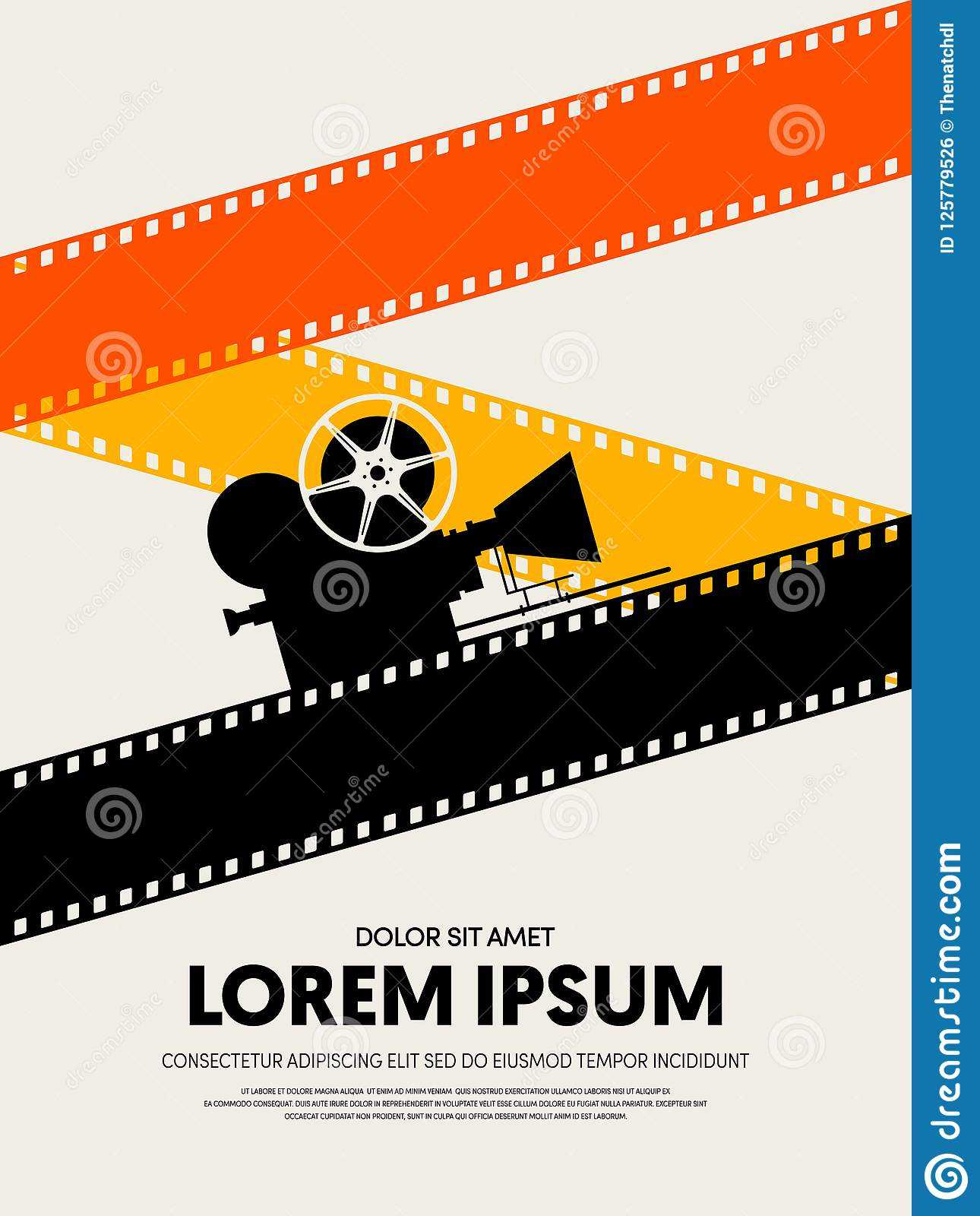 Movie And Film Festival Poster Template Design Stock Illustration  For Film Festival Brochure Template