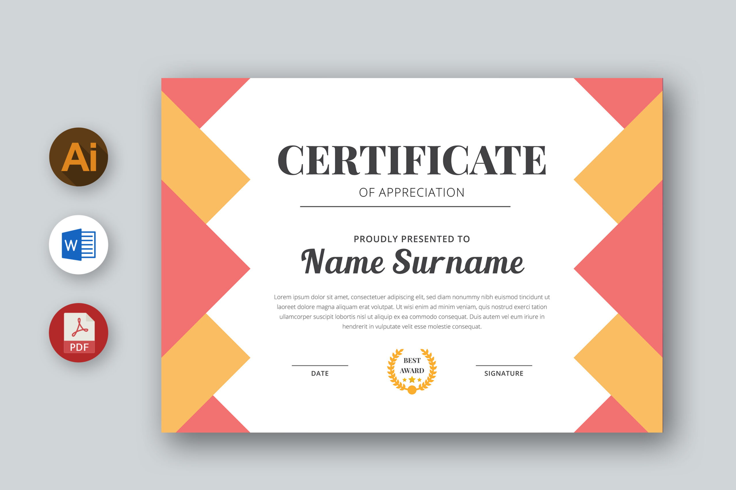 MS Word Certificate Template With Microsoft Word Award Certificate Template