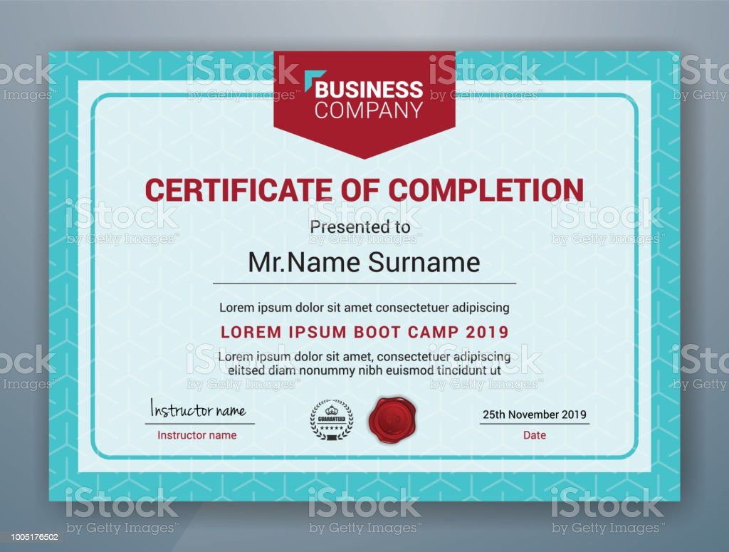 Multipurpose Professional Certificate Template Design For Print  For Boot Camp Certificate Template