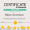 Multipurpose Professional Certificate Template Design Kids  For Certificate Of Achievement Template For Kids