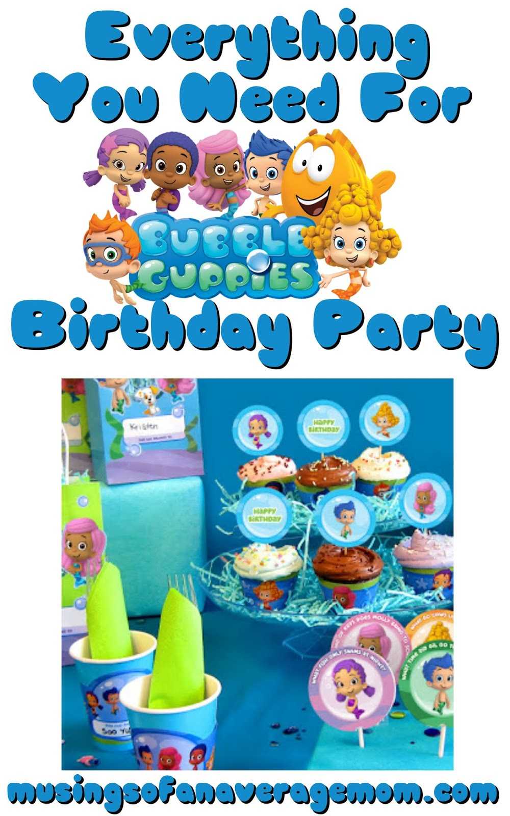 Musings of an Average Mom: Bubble Guppies Party Printables Intended For Bubble Guppies Birthday Banner Template Musings of an Average Mom: Bubble Guppies Party Printables Intended For Bubble Guppies Birthday Banner Template