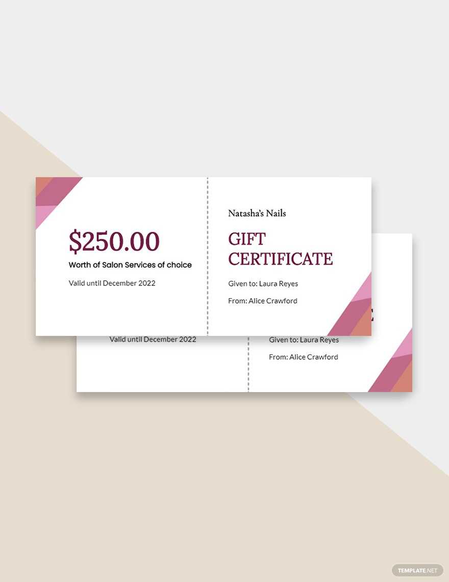 Nail Salon Gift Certificate Template – Google Docs, Word  In Nail Gift Certificate Template Free