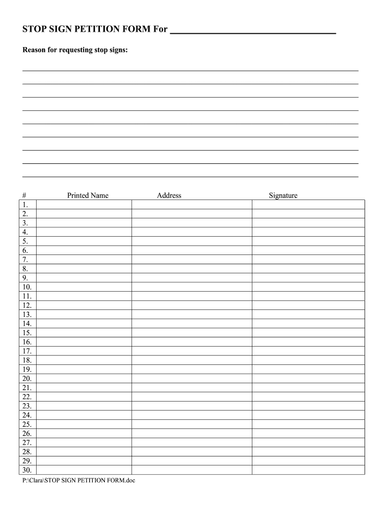 Neighborhood Petition Template - Fill Online, Printable, Fillable  Pertaining To Blank Petition Template