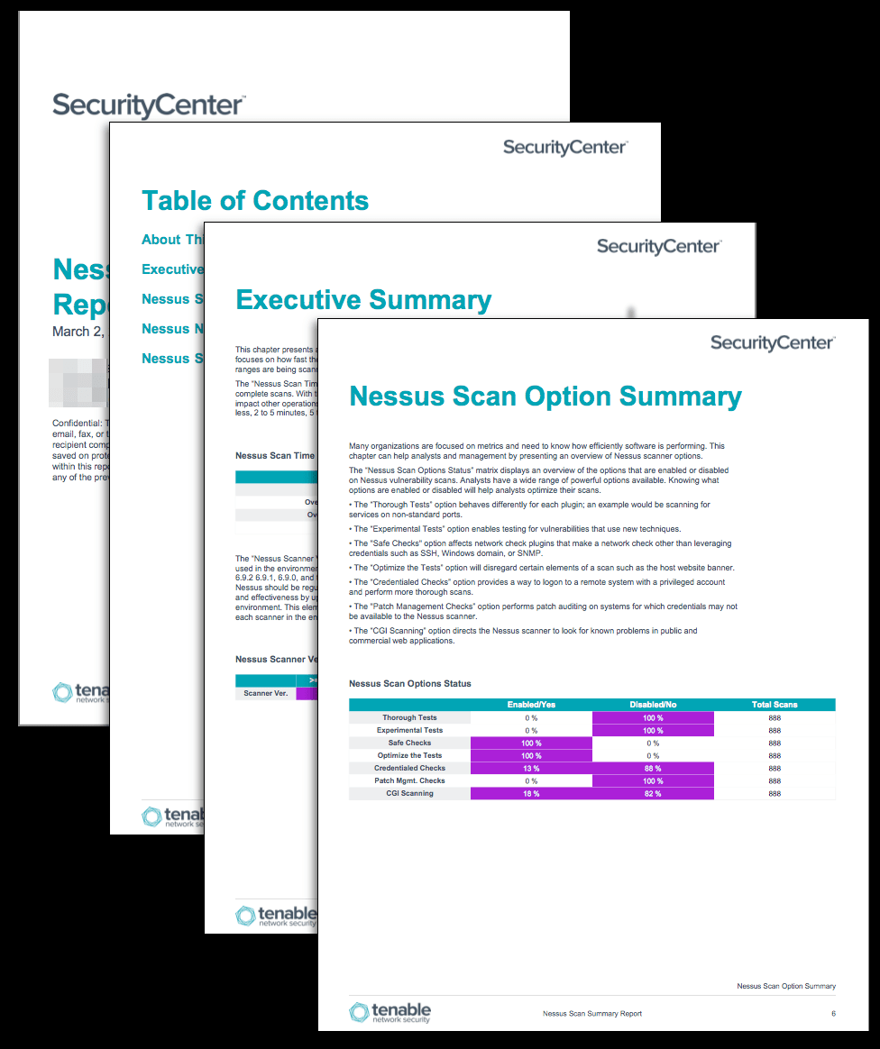Nessus Scan Summary Report - SC Report Template Tenable® In Nessus Report Templates Nessus Scan Summary Report - SC Report Template Tenable® In Nessus Report Templates