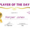Netball – Player Of The Day Certificate. Instant Download Plus Editable  Version